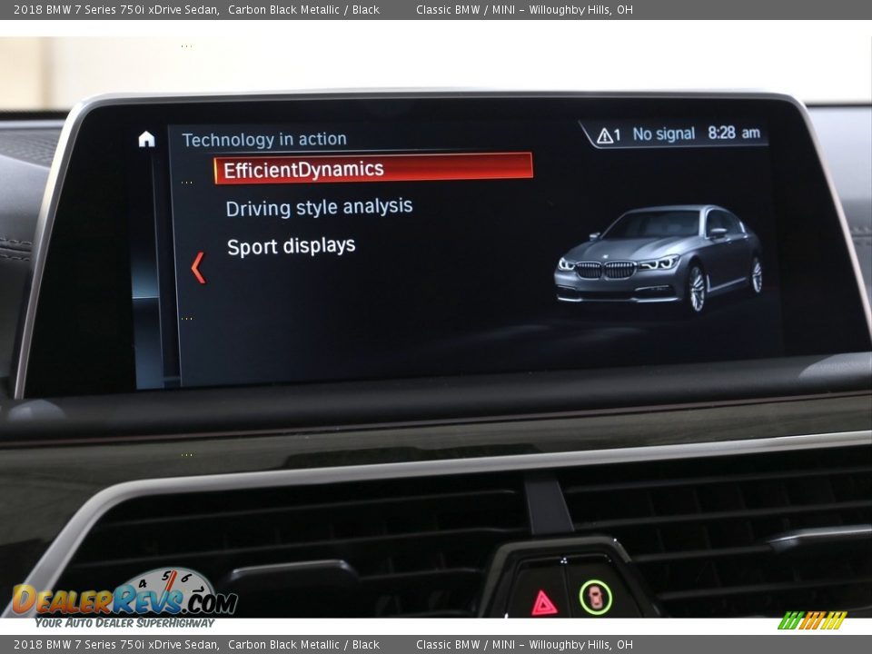 2018 BMW 7 Series 750i xDrive Sedan Carbon Black Metallic / Black Photo #27