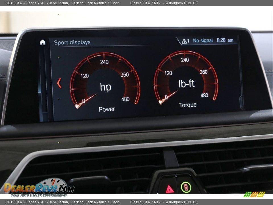 2018 BMW 7 Series 750i xDrive Sedan Carbon Black Metallic / Black Photo #28