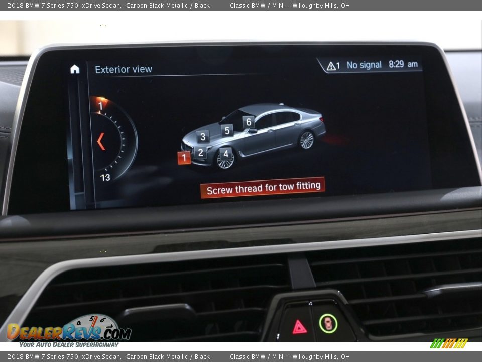 2018 BMW 7 Series 750i xDrive Sedan Carbon Black Metallic / Black Photo #29