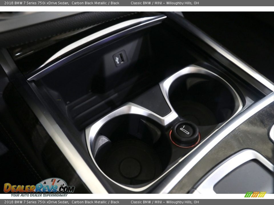 2018 BMW 7 Series 750i xDrive Sedan Carbon Black Metallic / Black Photo #35