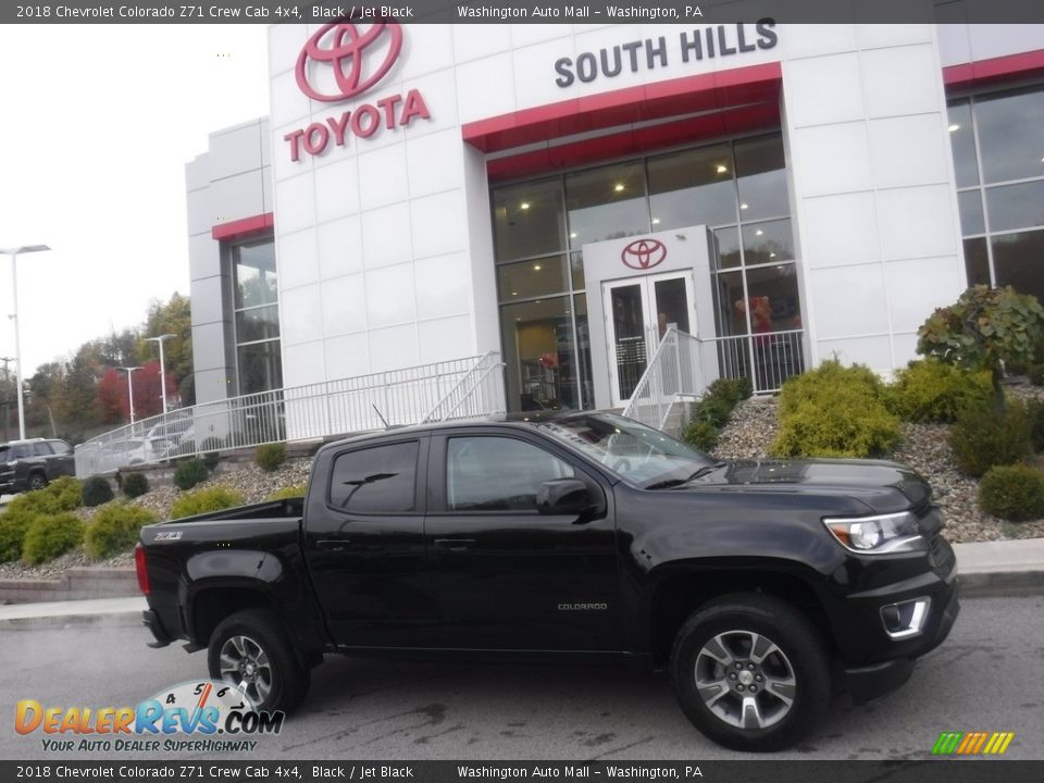 2018 Chevrolet Colorado Z71 Crew Cab 4x4 Black / Jet Black Photo #2