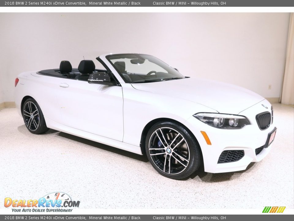 2018 BMW 2 Series M240i xDrive Convertible Mineral White Metallic / Black Photo #1
