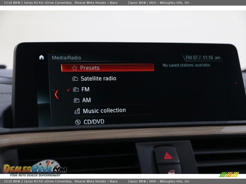 2018 BMW 2 Series M240i xDrive Convertible Mineral White Metallic / Black Photo #16