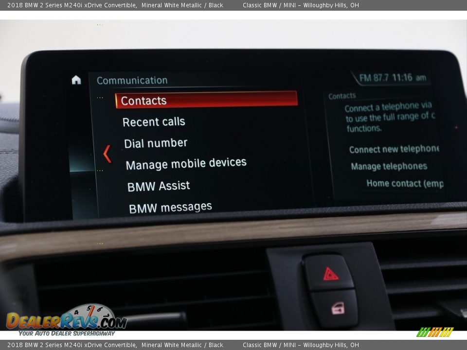 2018 BMW 2 Series M240i xDrive Convertible Mineral White Metallic / Black Photo #17