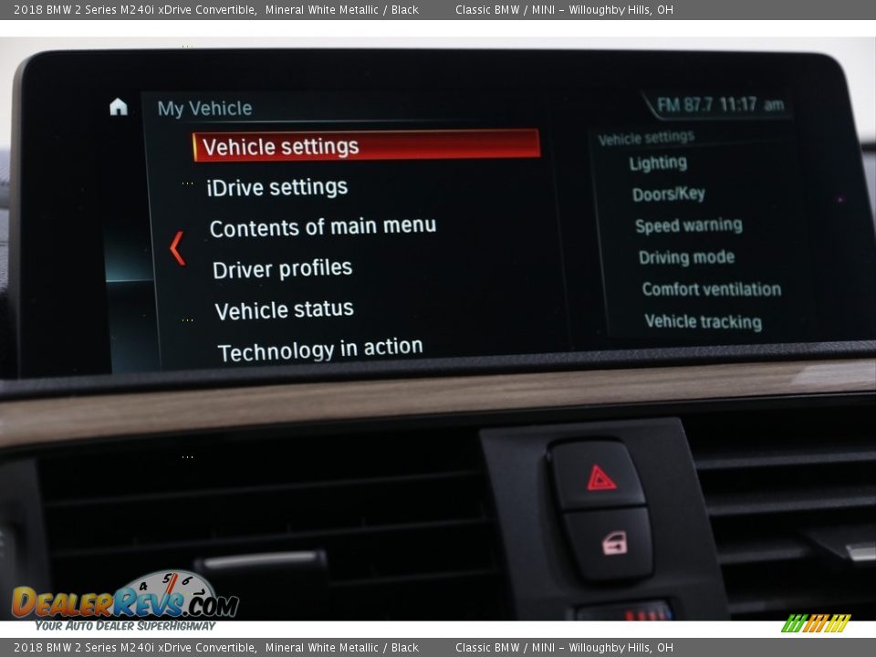 2018 BMW 2 Series M240i xDrive Convertible Mineral White Metallic / Black Photo #21