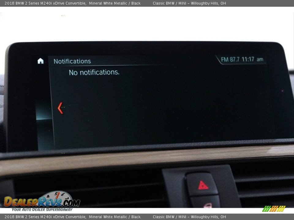 2018 BMW 2 Series M240i xDrive Convertible Mineral White Metallic / Black Photo #22