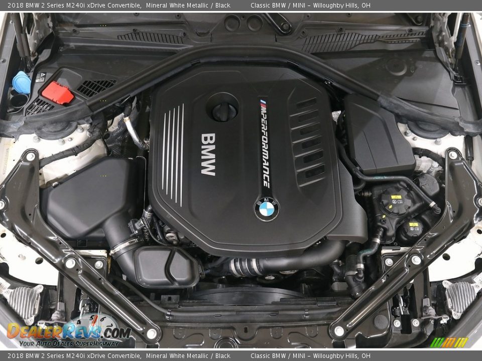 2018 BMW 2 Series M240i xDrive Convertible Mineral White Metallic / Black Photo #34