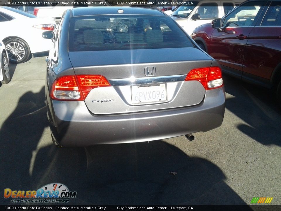 2009 Honda Civic EX Sedan Polished Metal Metallic / Gray Photo #3