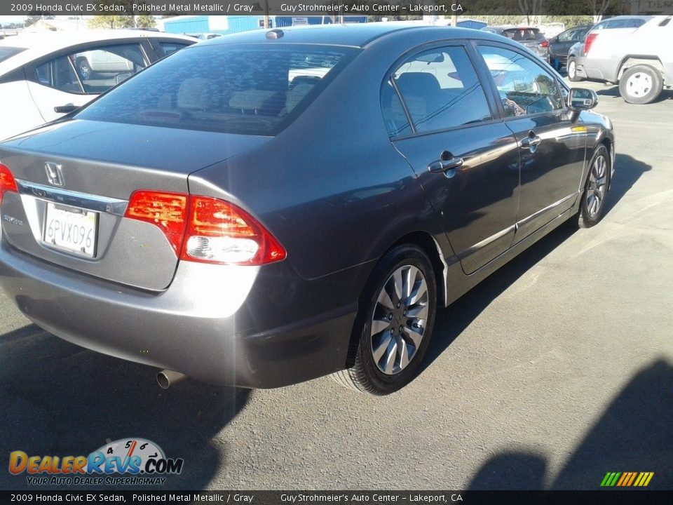 2009 Honda Civic EX Sedan Polished Metal Metallic / Gray Photo #4