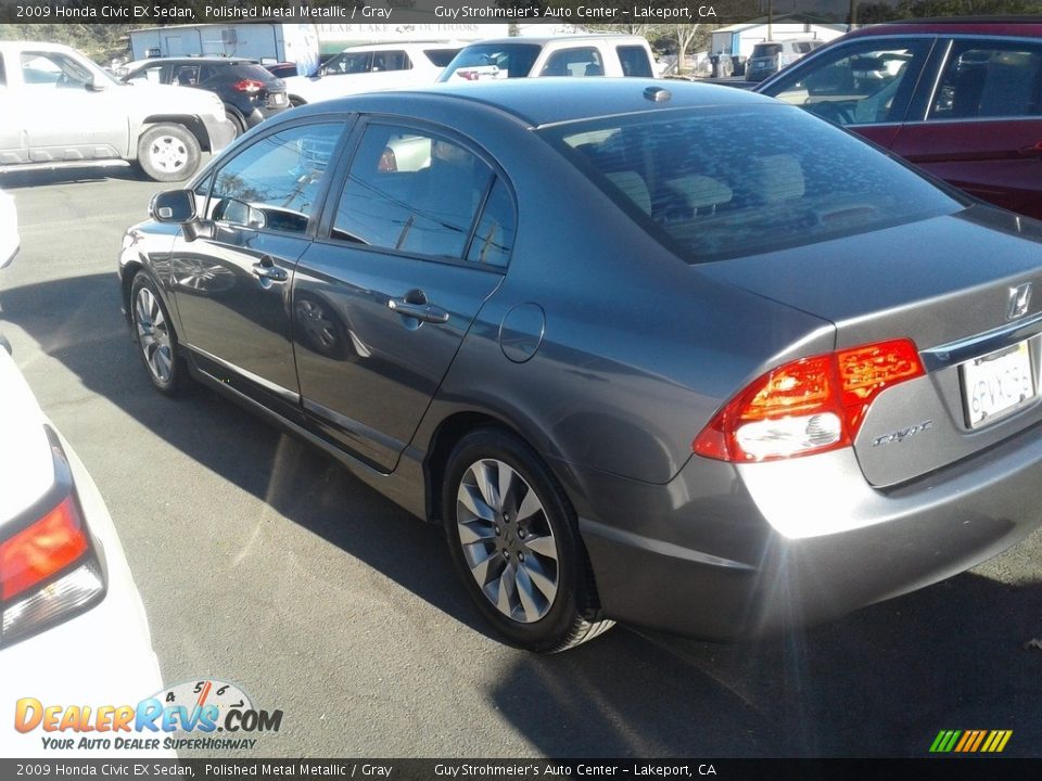 2009 Honda Civic EX Sedan Polished Metal Metallic / Gray Photo #8