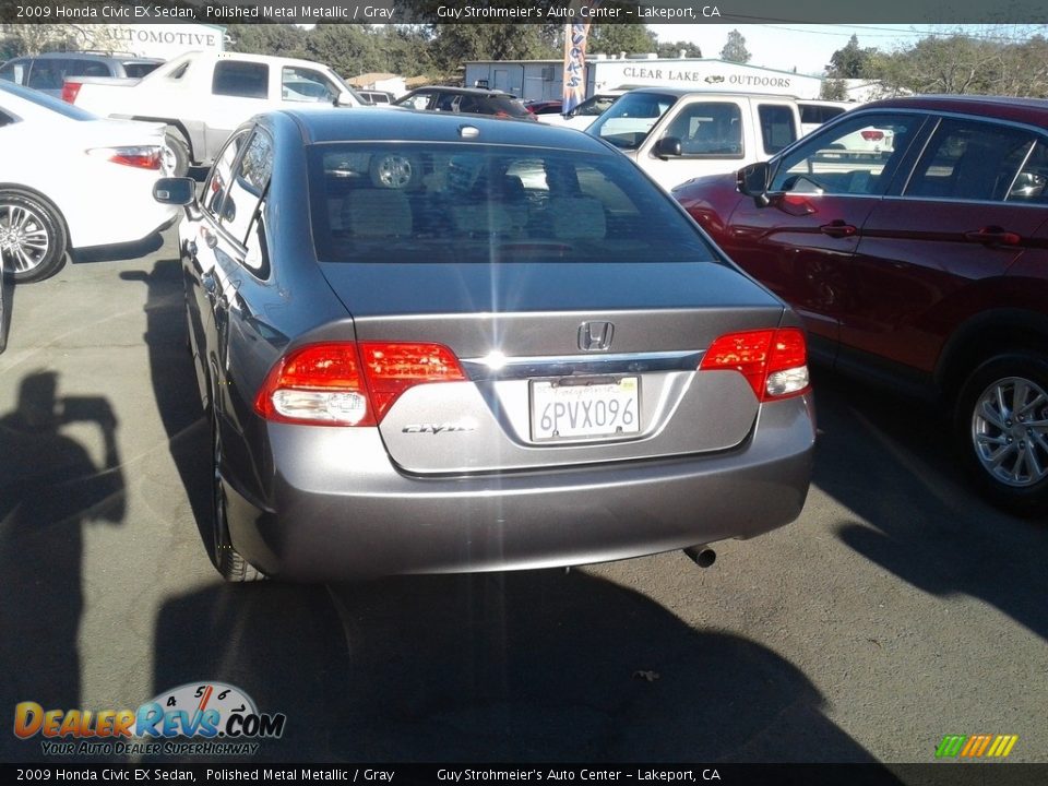 2009 Honda Civic EX Sedan Polished Metal Metallic / Gray Photo #9