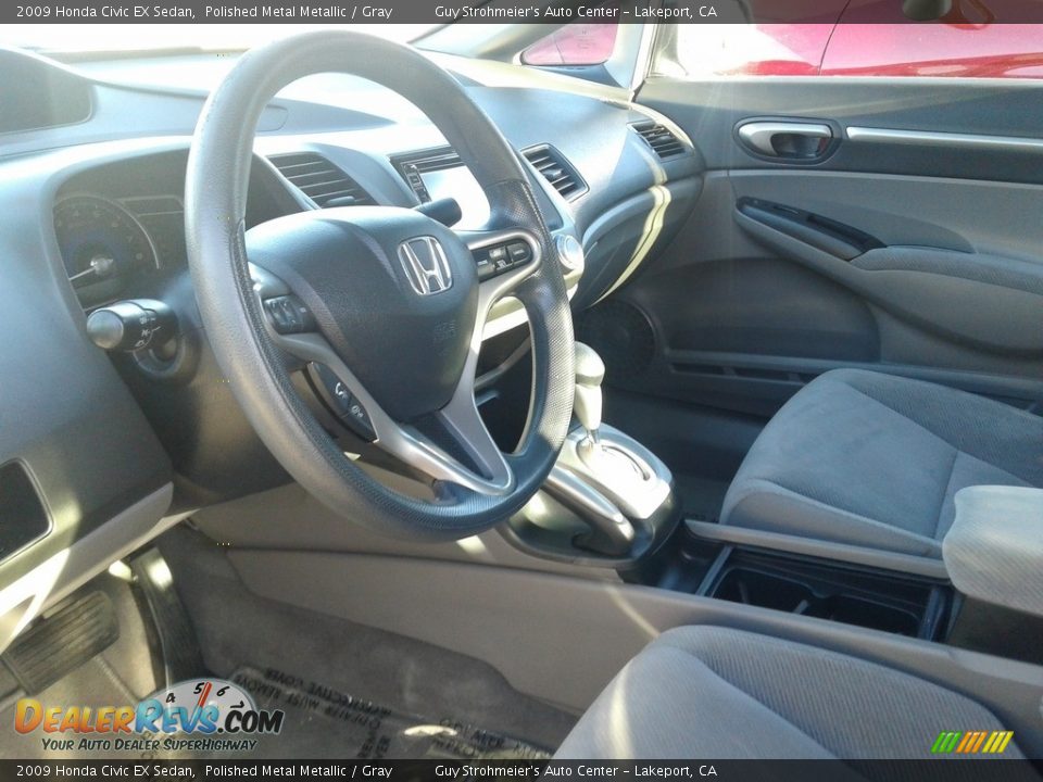 2009 Honda Civic EX Sedan Polished Metal Metallic / Gray Photo #14