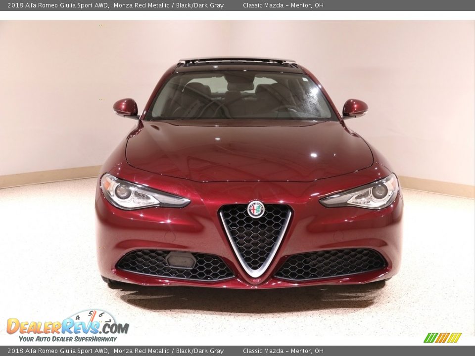 2018 Alfa Romeo Giulia Sport AWD Monza Red Metallic / Black/Dark Gray Photo #2
