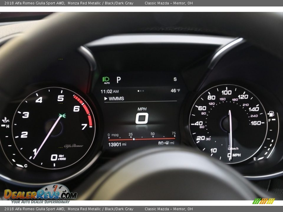 2018 Alfa Romeo Giulia Sport AWD Gauges Photo #11