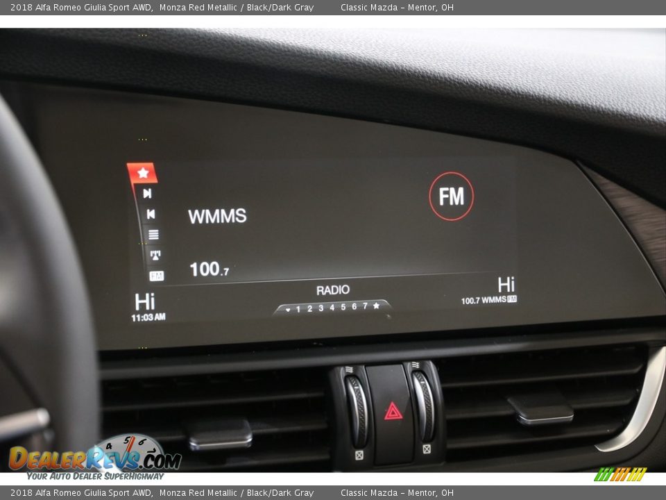 2018 Alfa Romeo Giulia Sport AWD Monza Red Metallic / Black/Dark Gray Photo #13