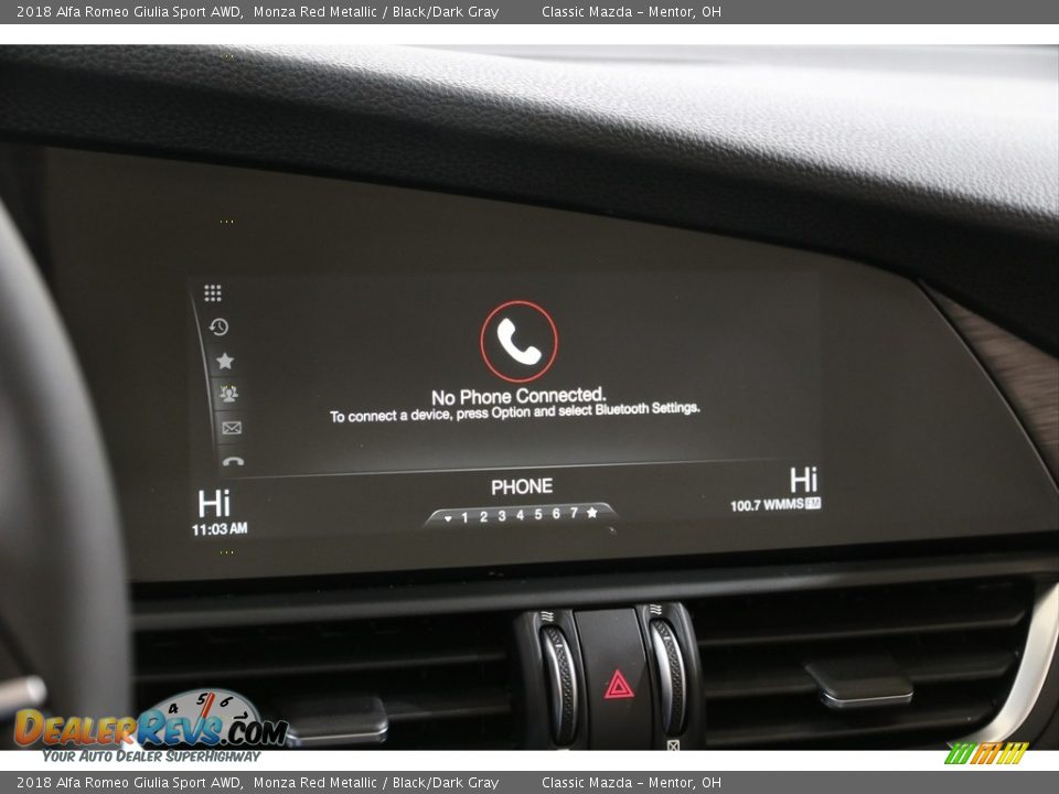 2018 Alfa Romeo Giulia Sport AWD Monza Red Metallic / Black/Dark Gray Photo #14