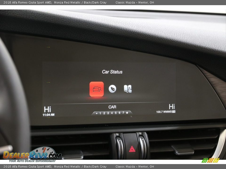 2018 Alfa Romeo Giulia Sport AWD Monza Red Metallic / Black/Dark Gray Photo #16