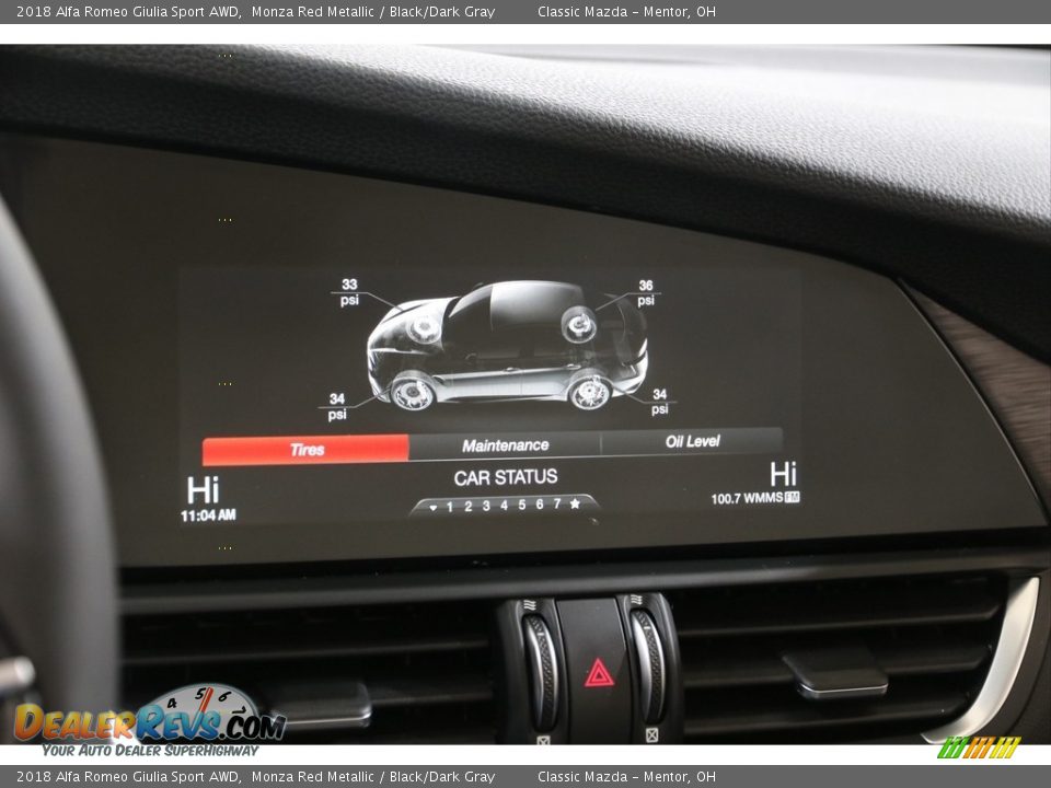 2018 Alfa Romeo Giulia Sport AWD Monza Red Metallic / Black/Dark Gray Photo #17