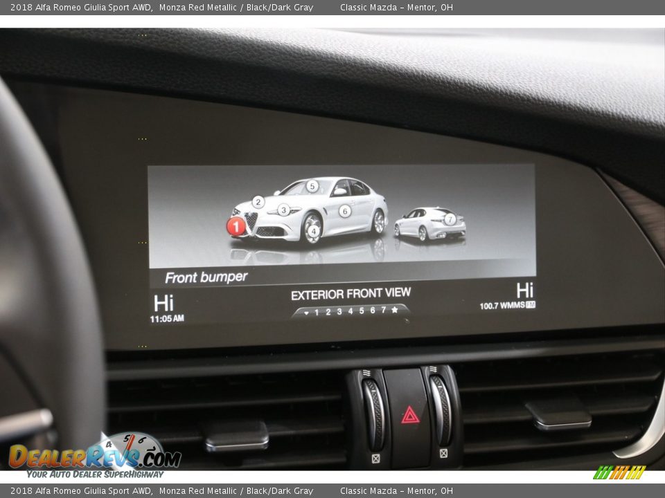 2018 Alfa Romeo Giulia Sport AWD Monza Red Metallic / Black/Dark Gray Photo #19