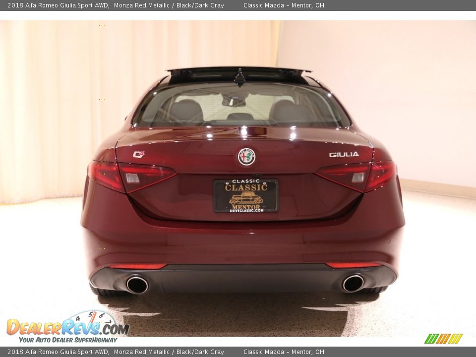 2018 Alfa Romeo Giulia Sport AWD Monza Red Metallic / Black/Dark Gray Photo #30