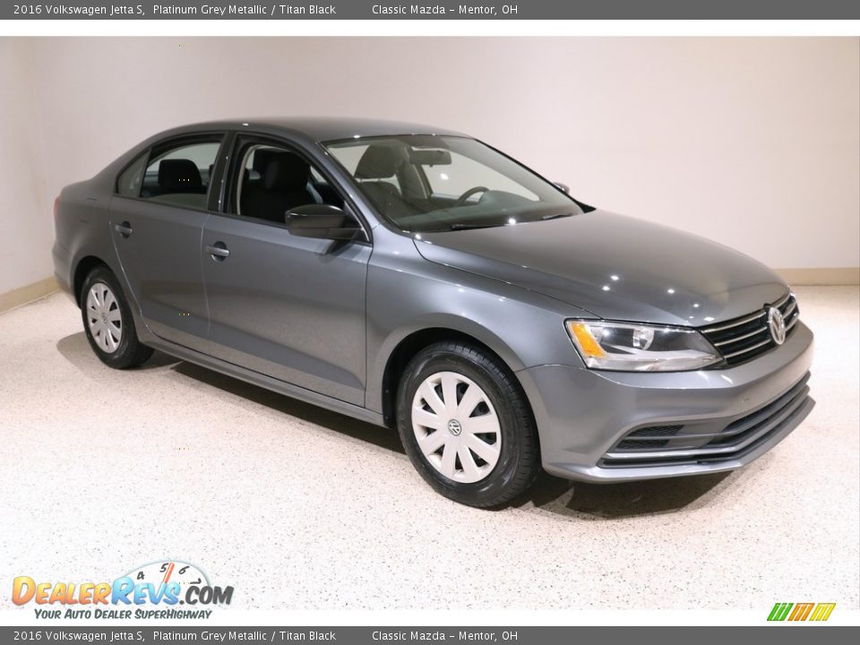 2016 Volkswagen Jetta S Platinum Grey Metallic / Titan Black Photo #1