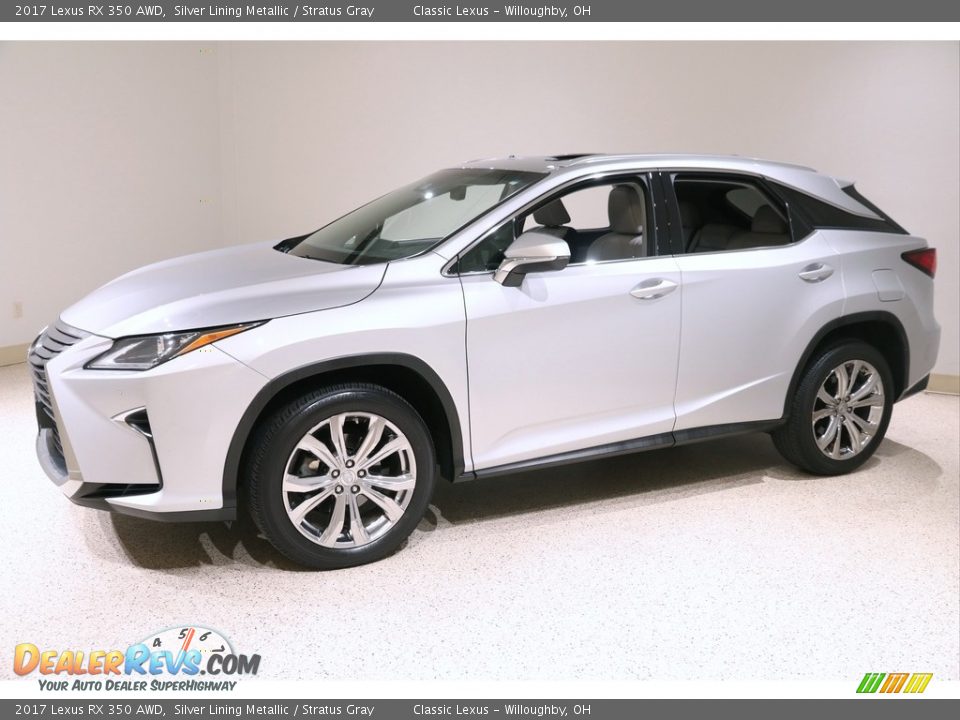 2017 Lexus RX 350 AWD Silver Lining Metallic / Stratus Gray Photo #3