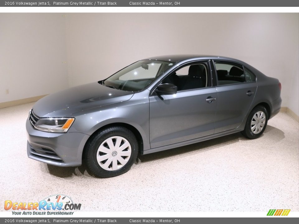 2016 Volkswagen Jetta S Platinum Grey Metallic / Titan Black Photo #3