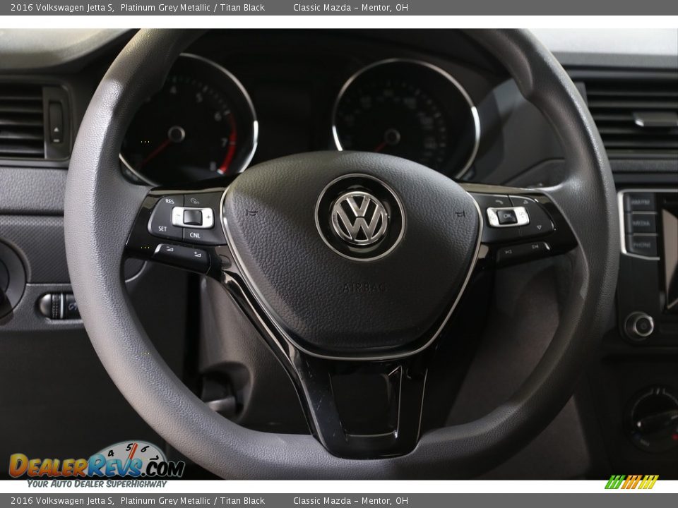 2016 Volkswagen Jetta S Platinum Grey Metallic / Titan Black Photo #6