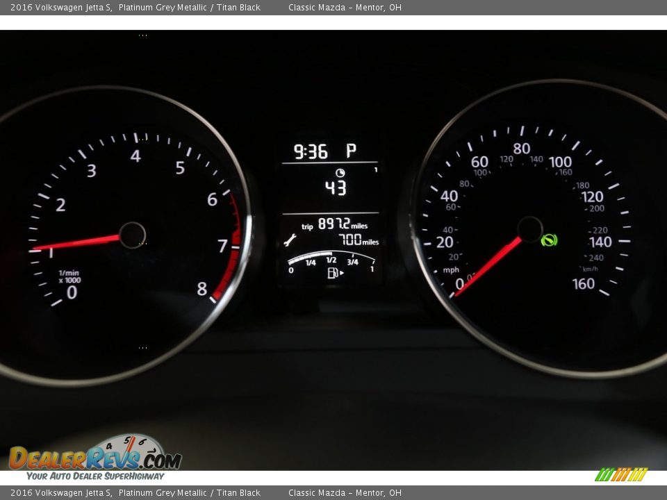 2016 Volkswagen Jetta S Platinum Grey Metallic / Titan Black Photo #7