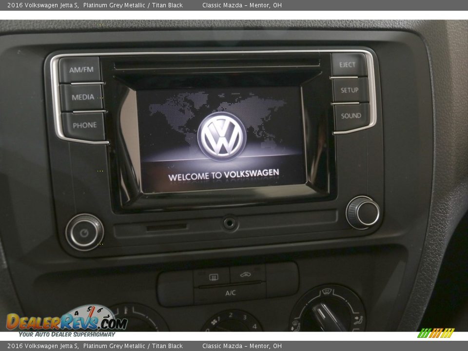 2016 Volkswagen Jetta S Platinum Grey Metallic / Titan Black Photo #8