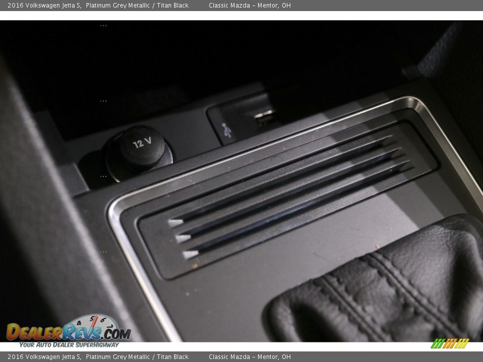 2016 Volkswagen Jetta S Platinum Grey Metallic / Titan Black Photo #12