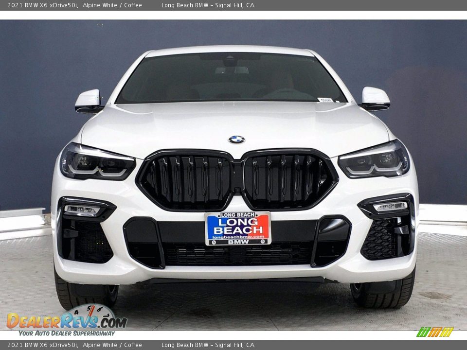 2021 BMW X6 xDrive50i Alpine White / Coffee Photo #2