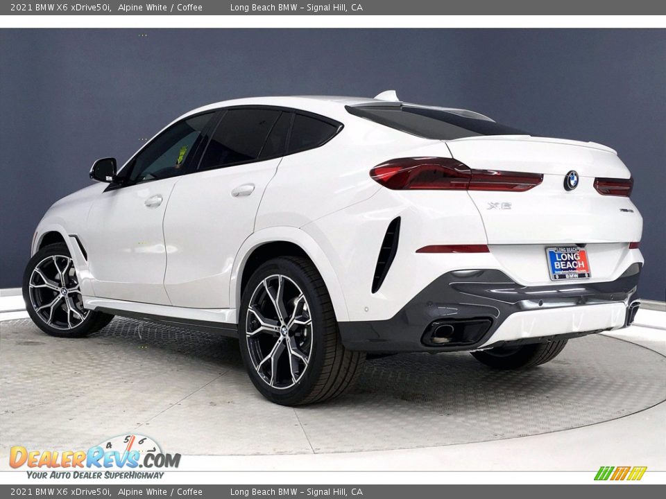 2021 BMW X6 xDrive50i Alpine White / Coffee Photo #3
