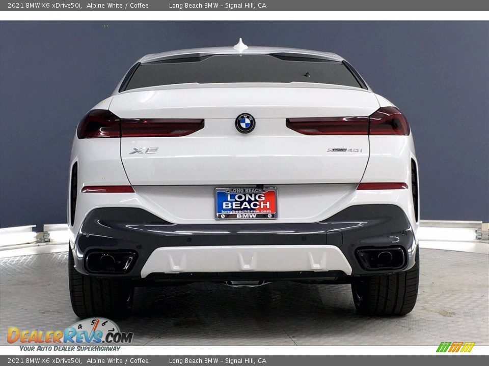 2021 BMW X6 xDrive50i Alpine White / Coffee Photo #4