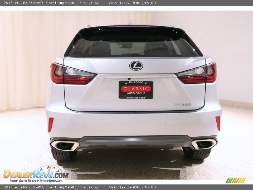 2017 Lexus RX 350 AWD Silver Lining Metallic / Stratus Gray Photo #24