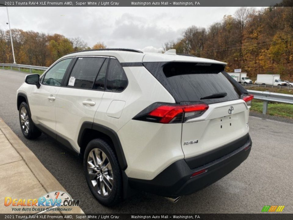 2021 Toyota RAV4 XLE Premium AWD Super White / Light Gray Photo #2