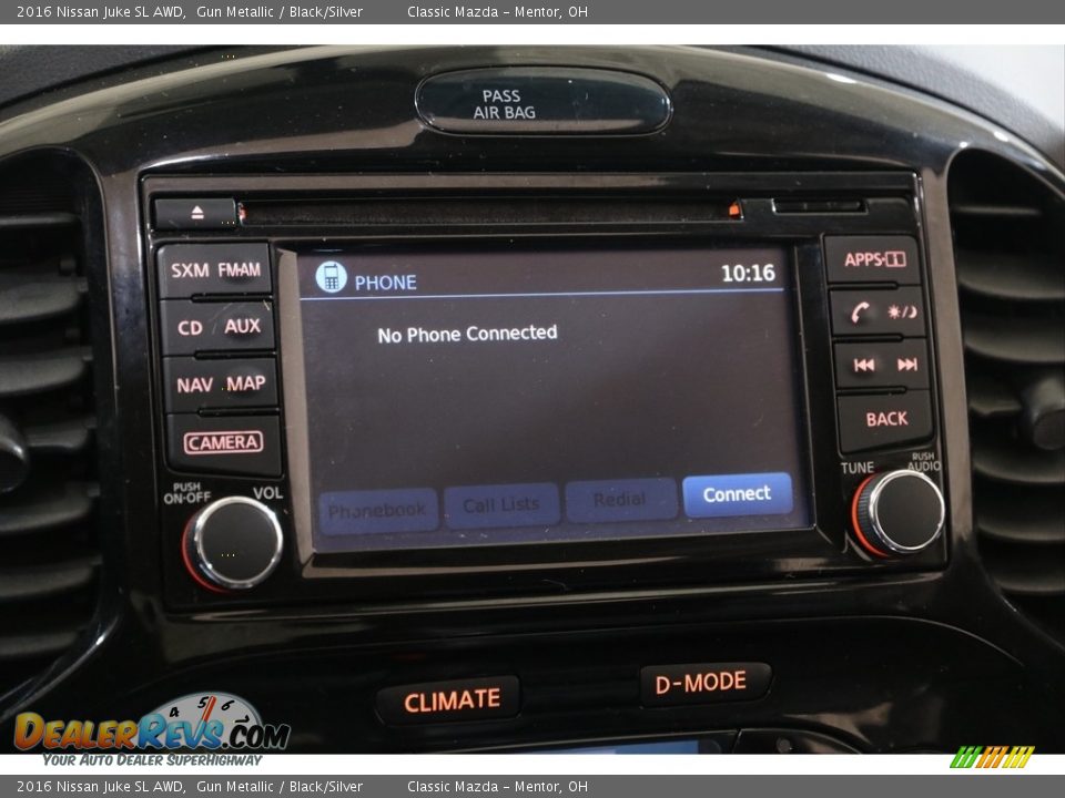 2016 Nissan Juke SL AWD Gun Metallic / Black/Silver Photo #13