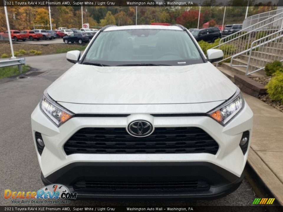 2021 Toyota RAV4 XLE Premium AWD Super White / Light Gray Photo #12