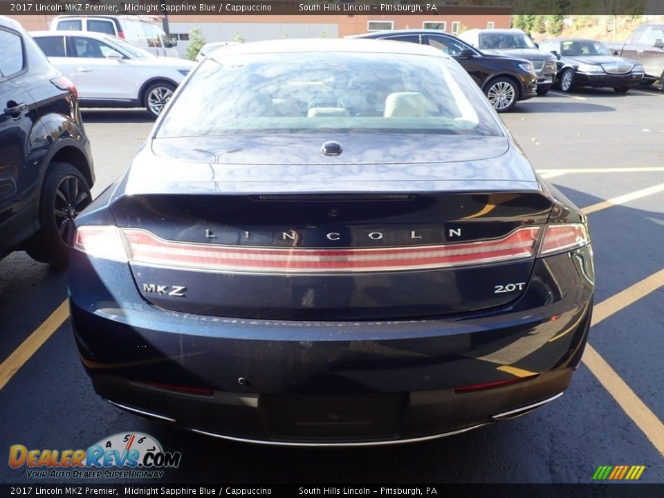 2017 Lincoln MKZ Premier Midnight Sapphire Blue / Cappuccino Photo #3