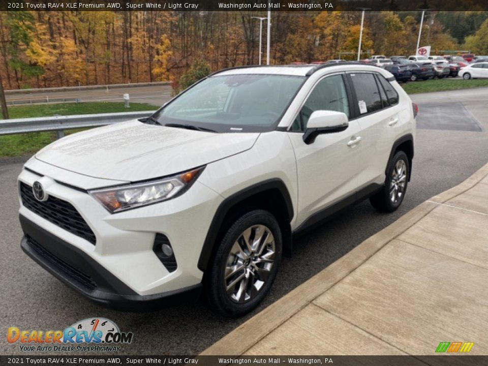 2021 Toyota RAV4 XLE Premium AWD Super White / Light Gray Photo #13