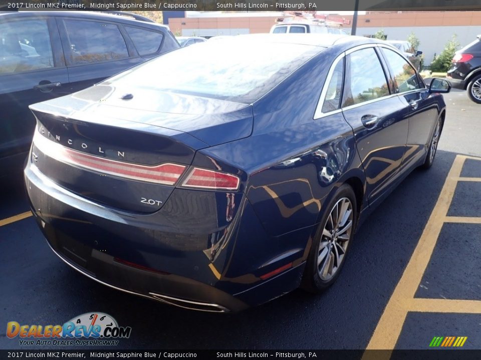 2017 Lincoln MKZ Premier Midnight Sapphire Blue / Cappuccino Photo #4