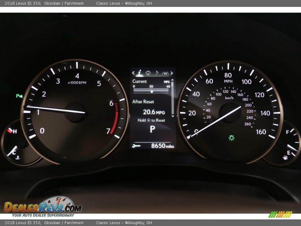 2018 Lexus ES 350 Obsidian / Parchment Photo #12