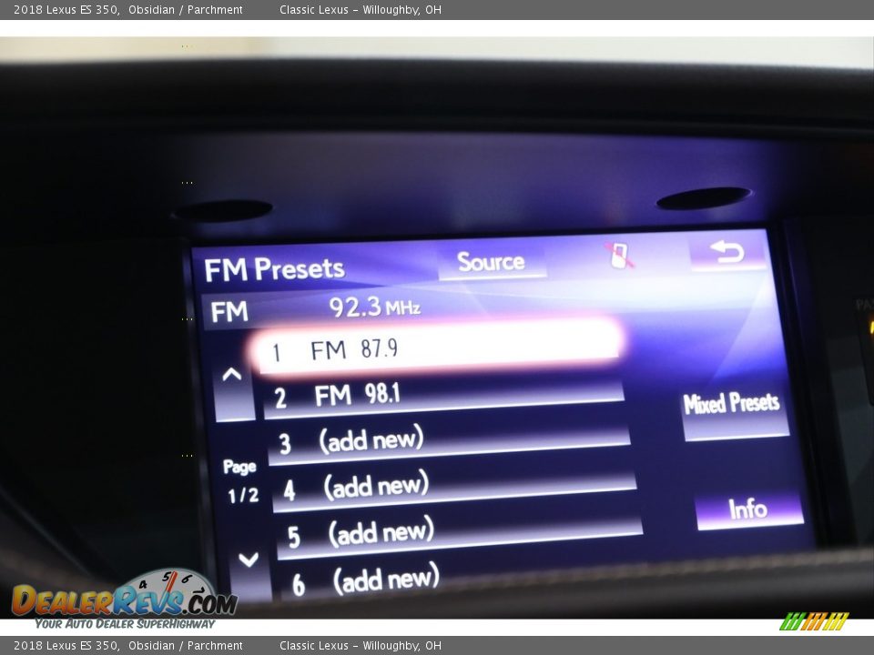 2018 Lexus ES 350 Obsidian / Parchment Photo #17