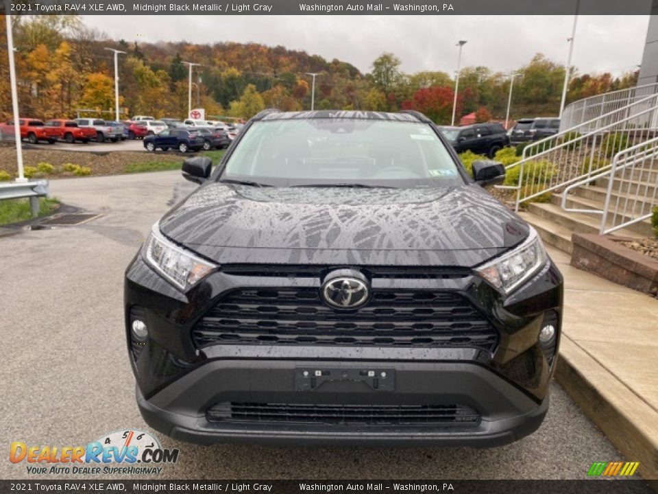 2021 Toyota RAV4 XLE AWD Midnight Black Metallic / Light Gray Photo #14