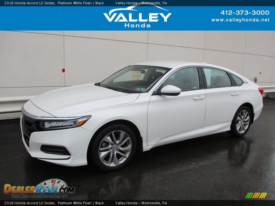 2018 Honda Accord LX Sedan Platinum White Pearl / Black Photo #1