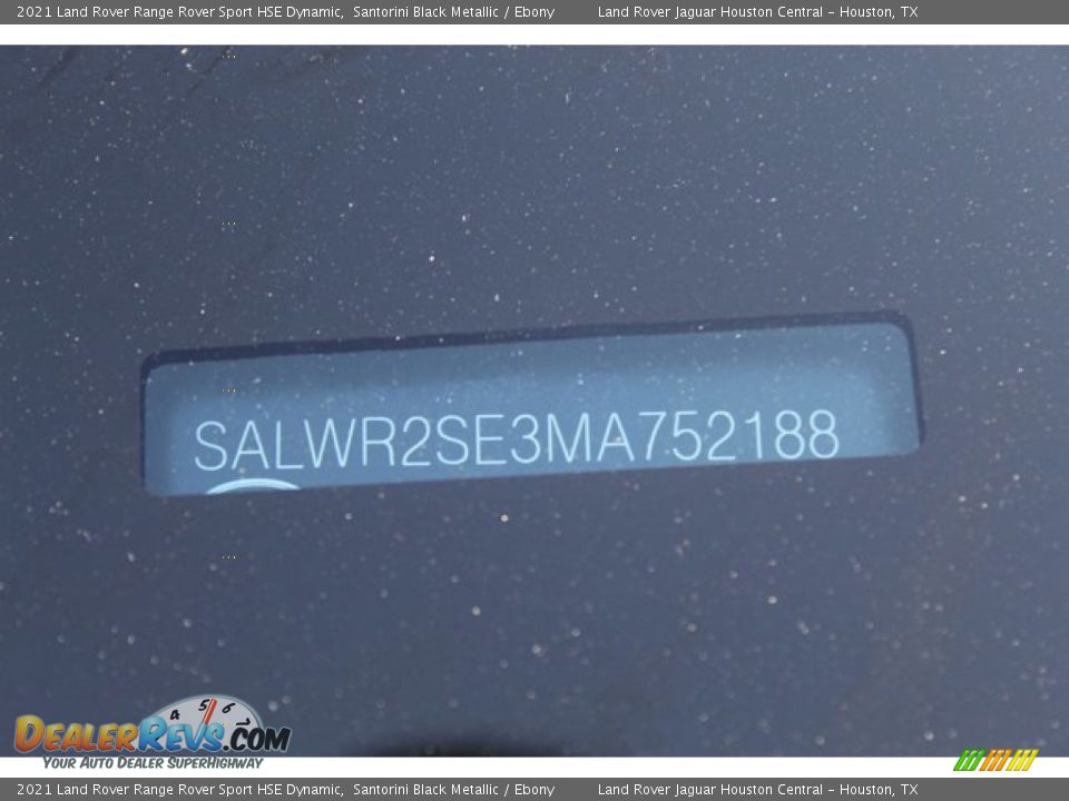 2021 Land Rover Range Rover Sport HSE Dynamic Santorini Black Metallic / Ebony Photo #29