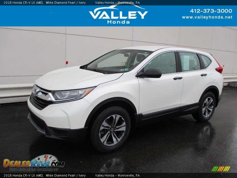 2018 Honda CR-V LX AWD White Diamond Pearl / Ivory Photo #1