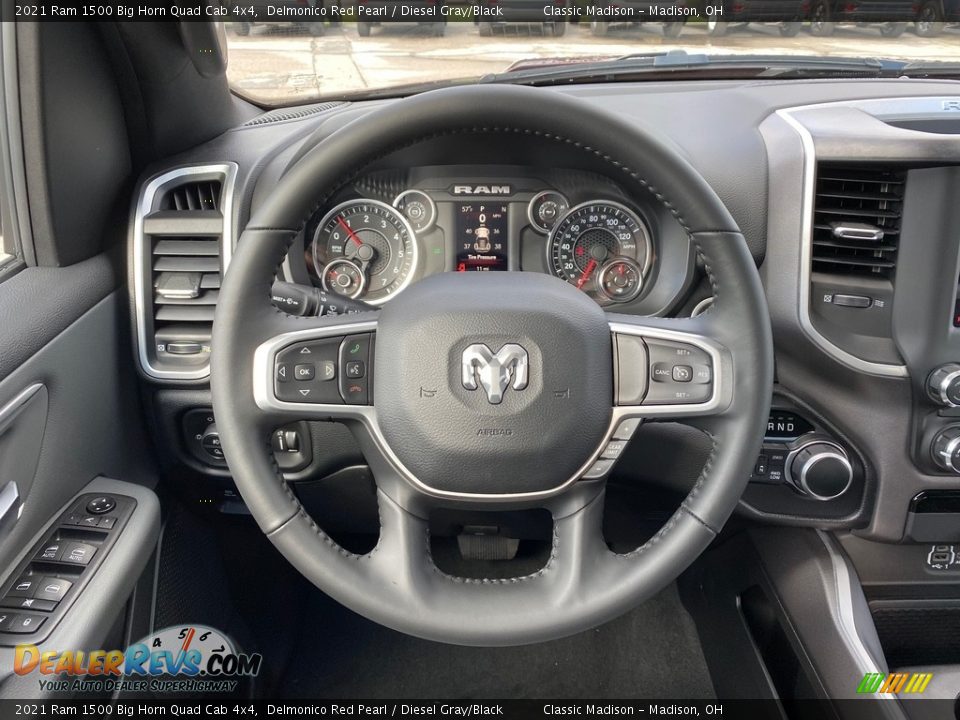 2021 Ram 1500 Big Horn Quad Cab 4x4 Delmonico Red Pearl / Diesel Gray/Black Photo #8