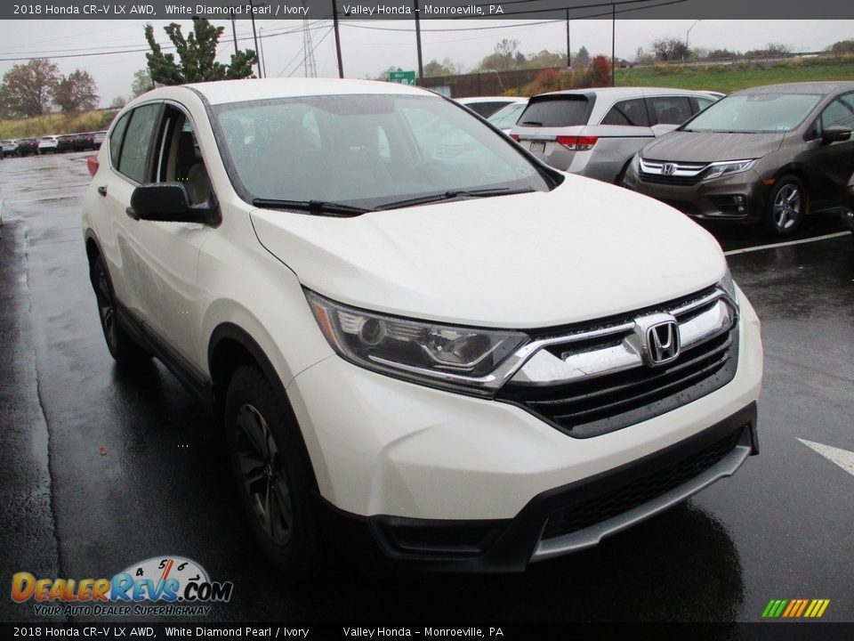 2018 Honda CR-V LX AWD White Diamond Pearl / Ivory Photo #7