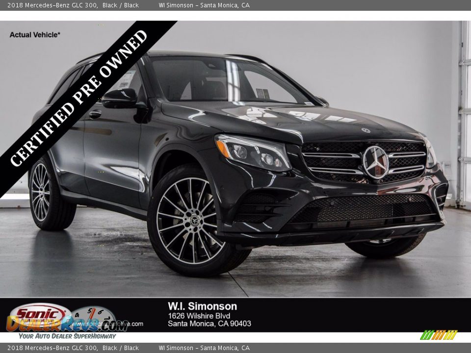 2018 Mercedes-Benz GLC 300 Black / Black Photo #1